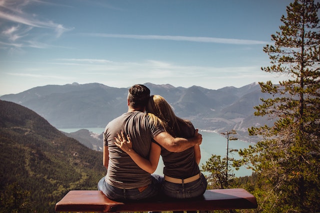 Couple enjoying nature