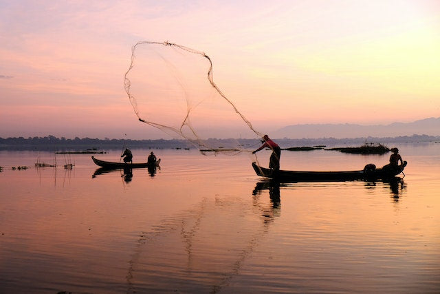 fisherman silhouette