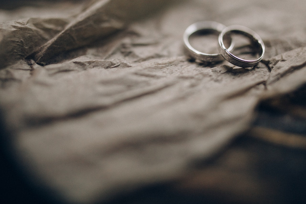 rings on grey surface