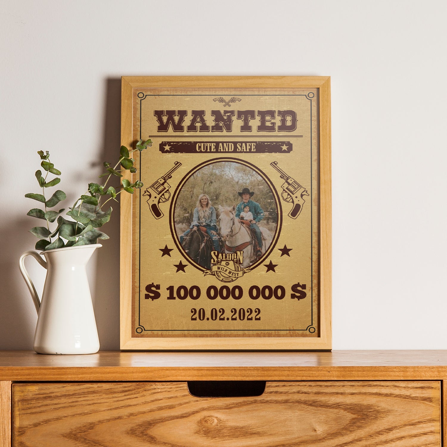 Personalized Most Wanted Western Poster With Photo