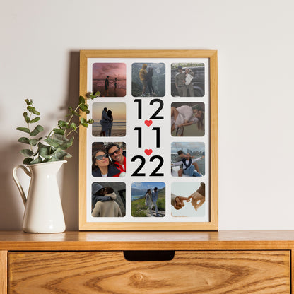 Personalized Photo Collage With Anniversary Date