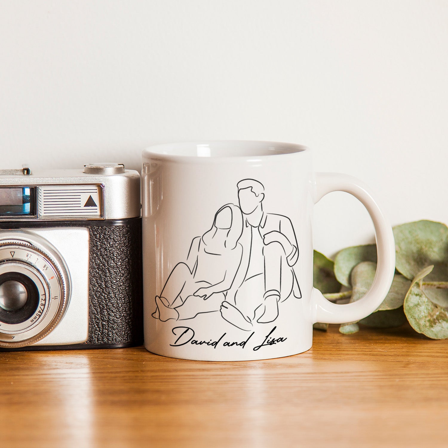 Personalized Line Art Mug