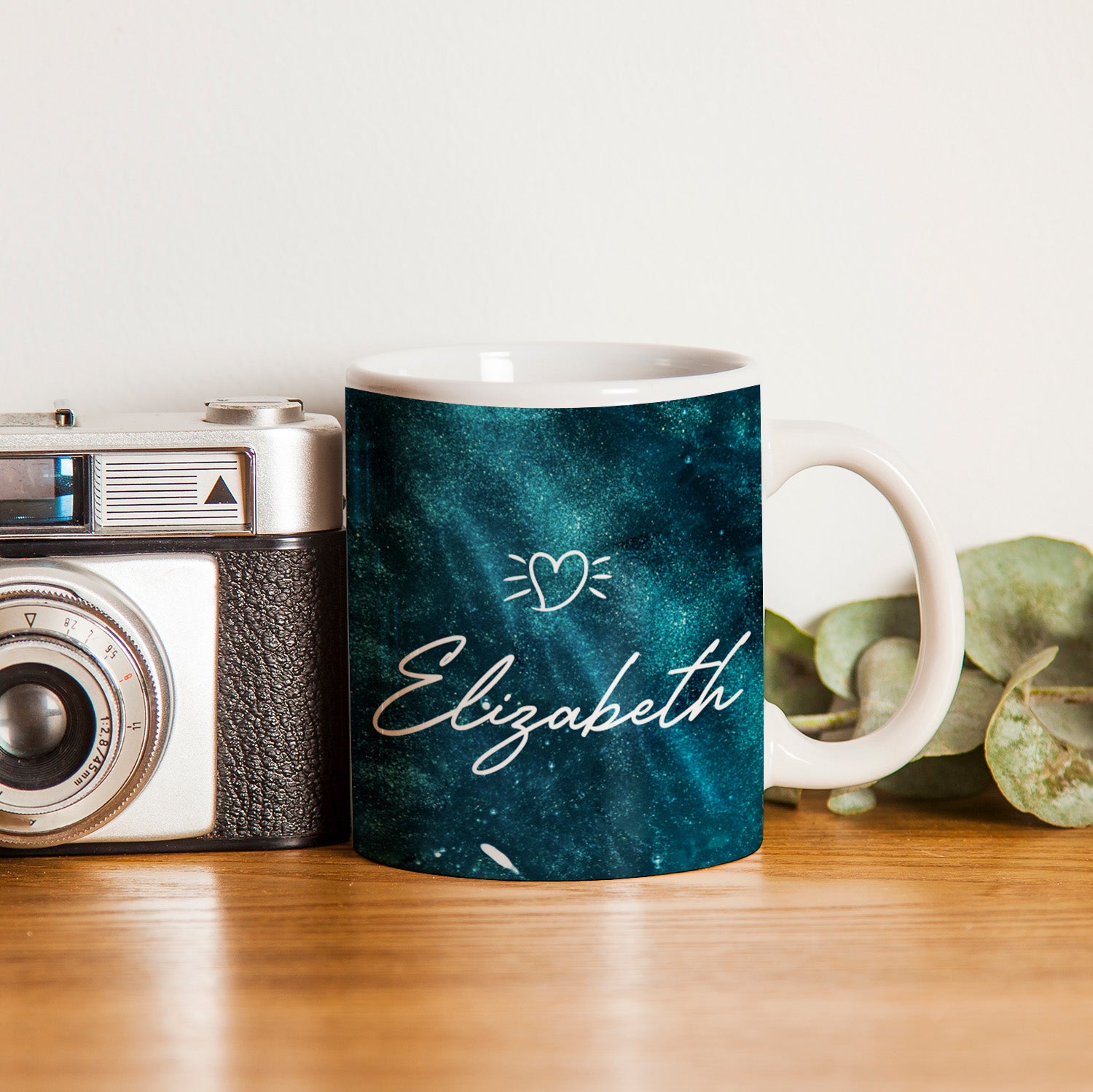 Personalized Aqua Marble Mug