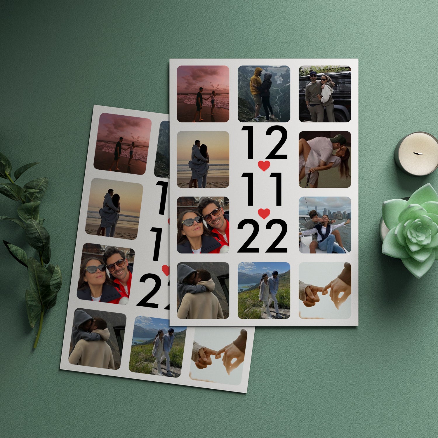 Personalized Photo Collage With Anniversary Date