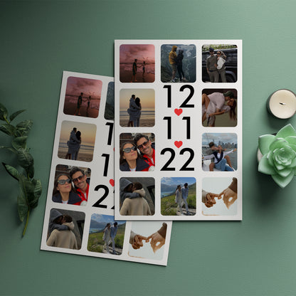 Personalized Photo Collage With Anniversary Date