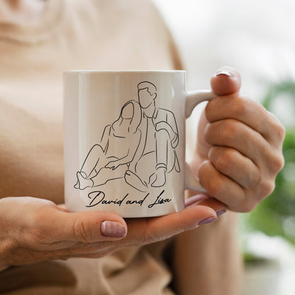 Personalized Line Art Mug