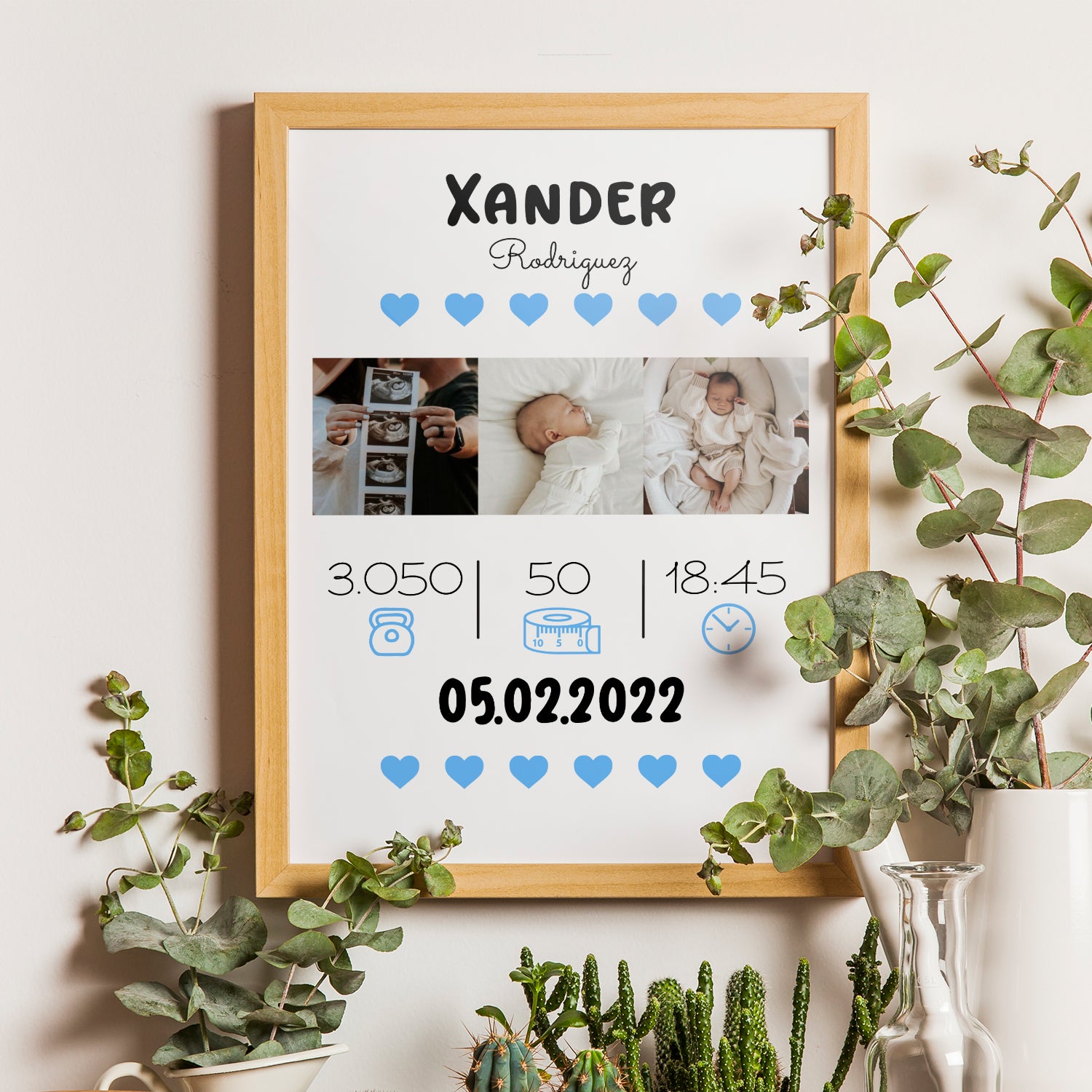 Newborn Personalized Poster With Photos