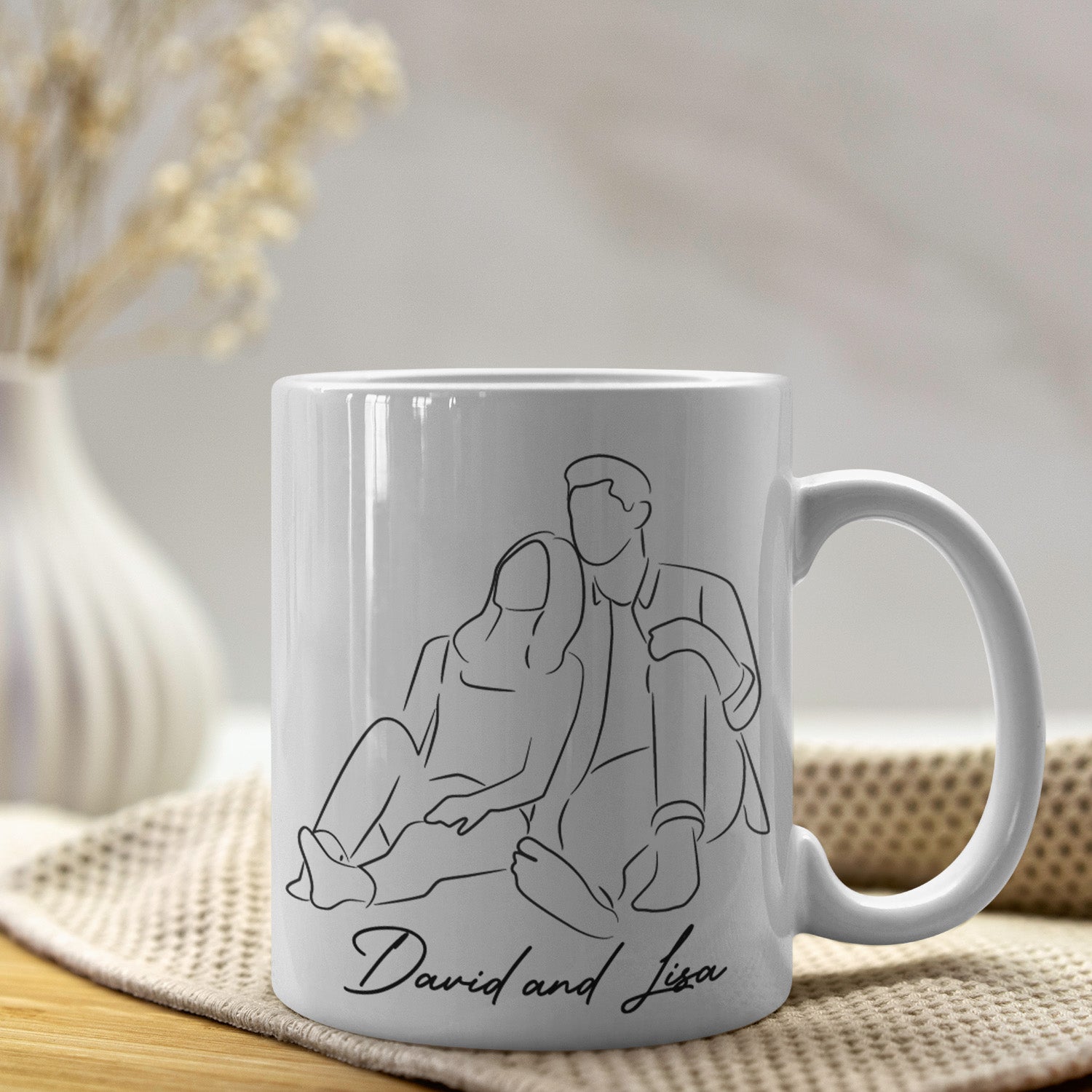 Personalized Line Art Mug