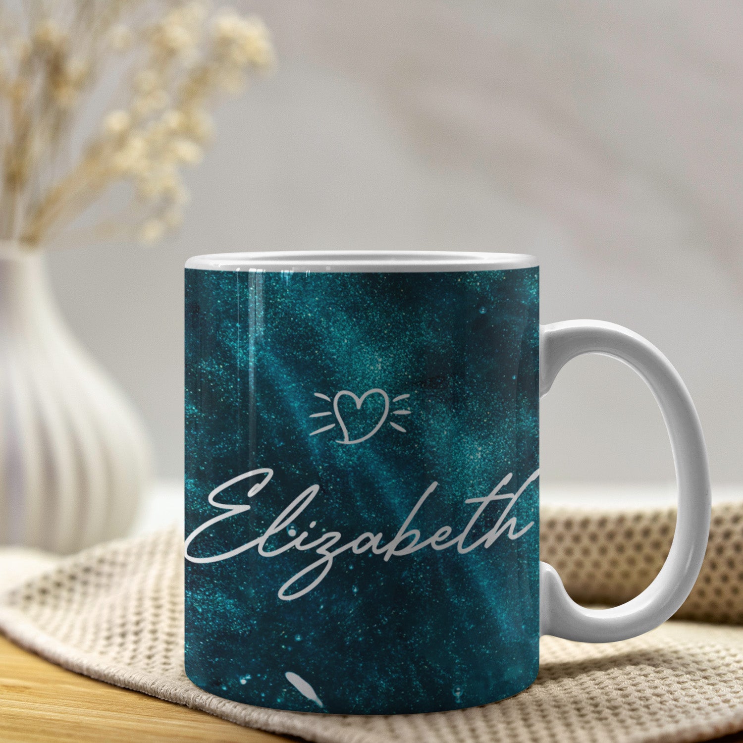 Personalized Aqua Marble Mug