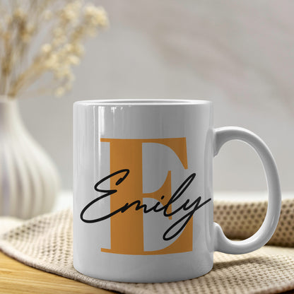 Personalized Initial and Name Mug