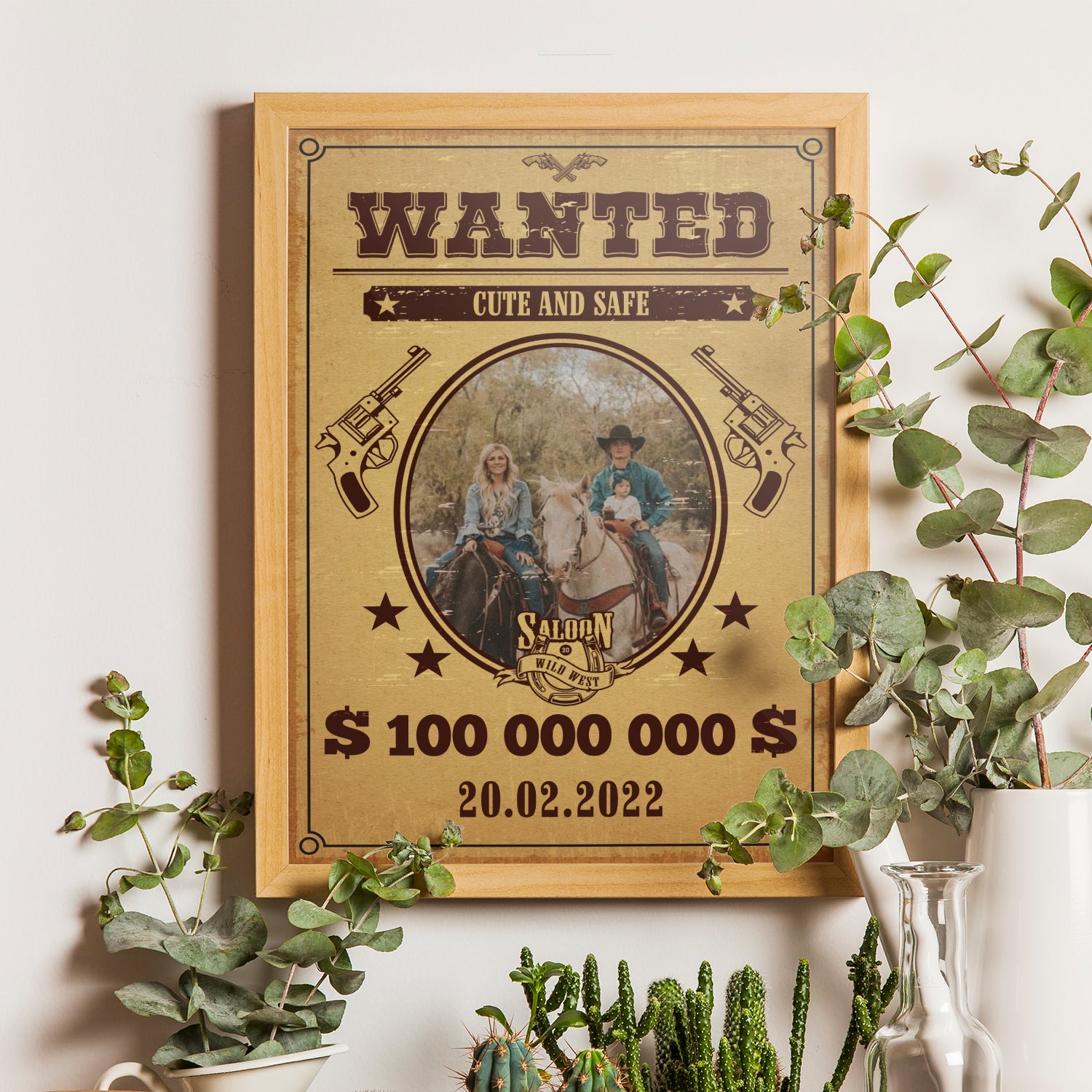 Personalized Most Wanted Western Poster With Photo