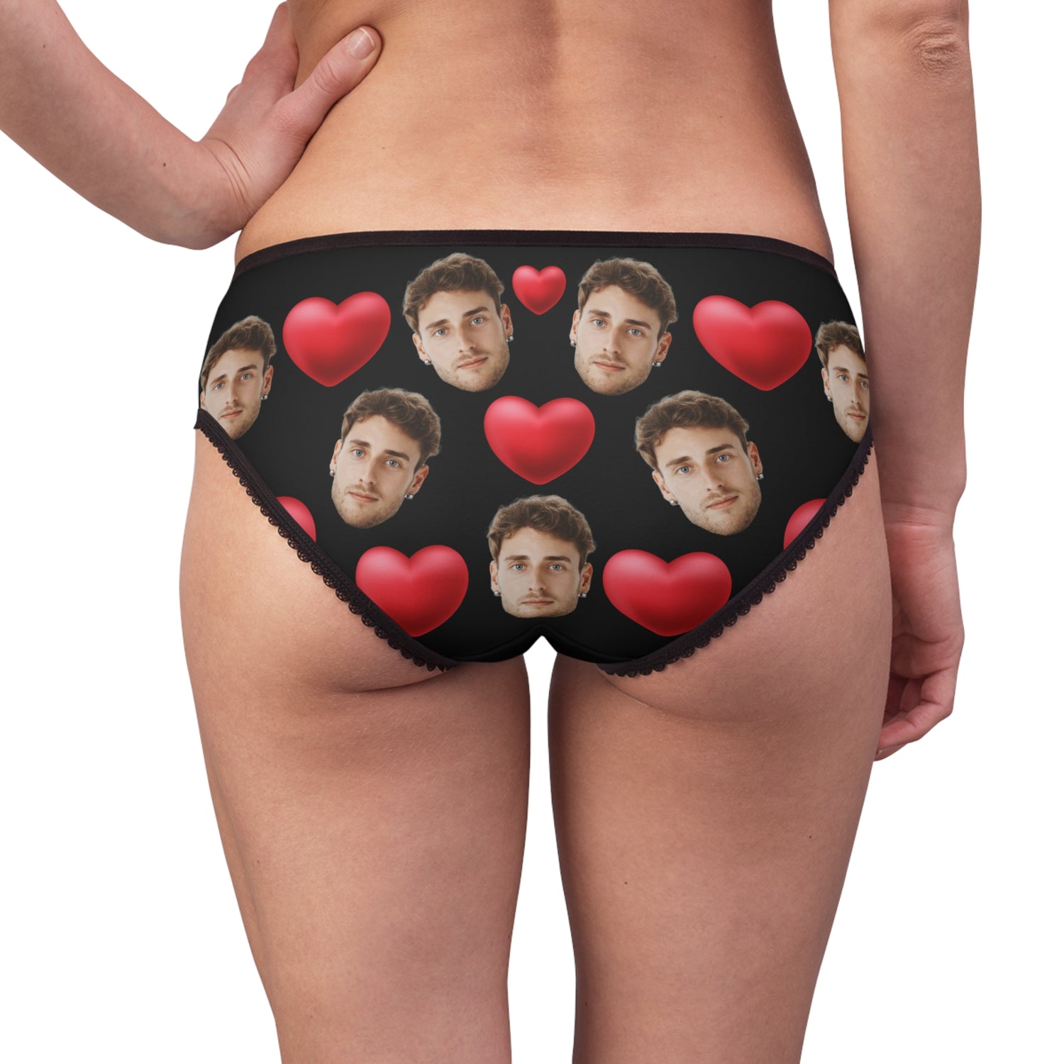 Funny Personalized Underwear For Women With Photo And Hearts