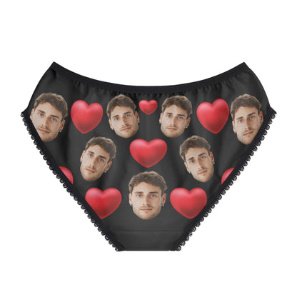 Funny Personalized Underwear For Women With Photo And Hearts