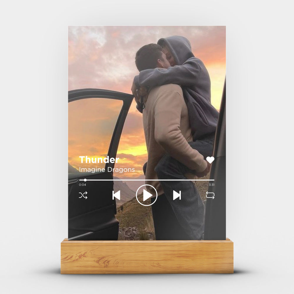 Personalized Transparent Spotify Song Plaque with Photo