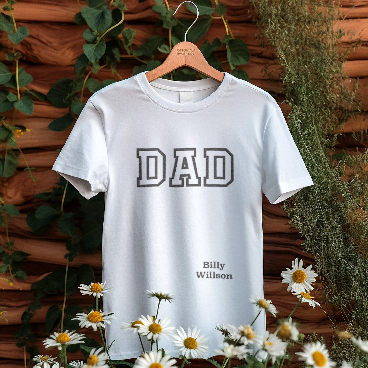 Personalized T-Shirt Dad Embroided With name