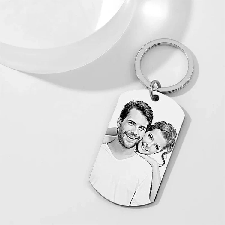 Personalized Photo Engraved Keychain