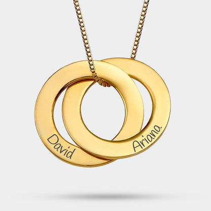 Personalized Double Ring Necklace