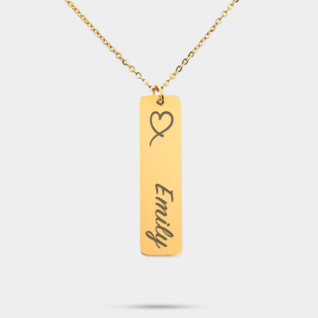 Personalized Engraved Necklace Bar with Name