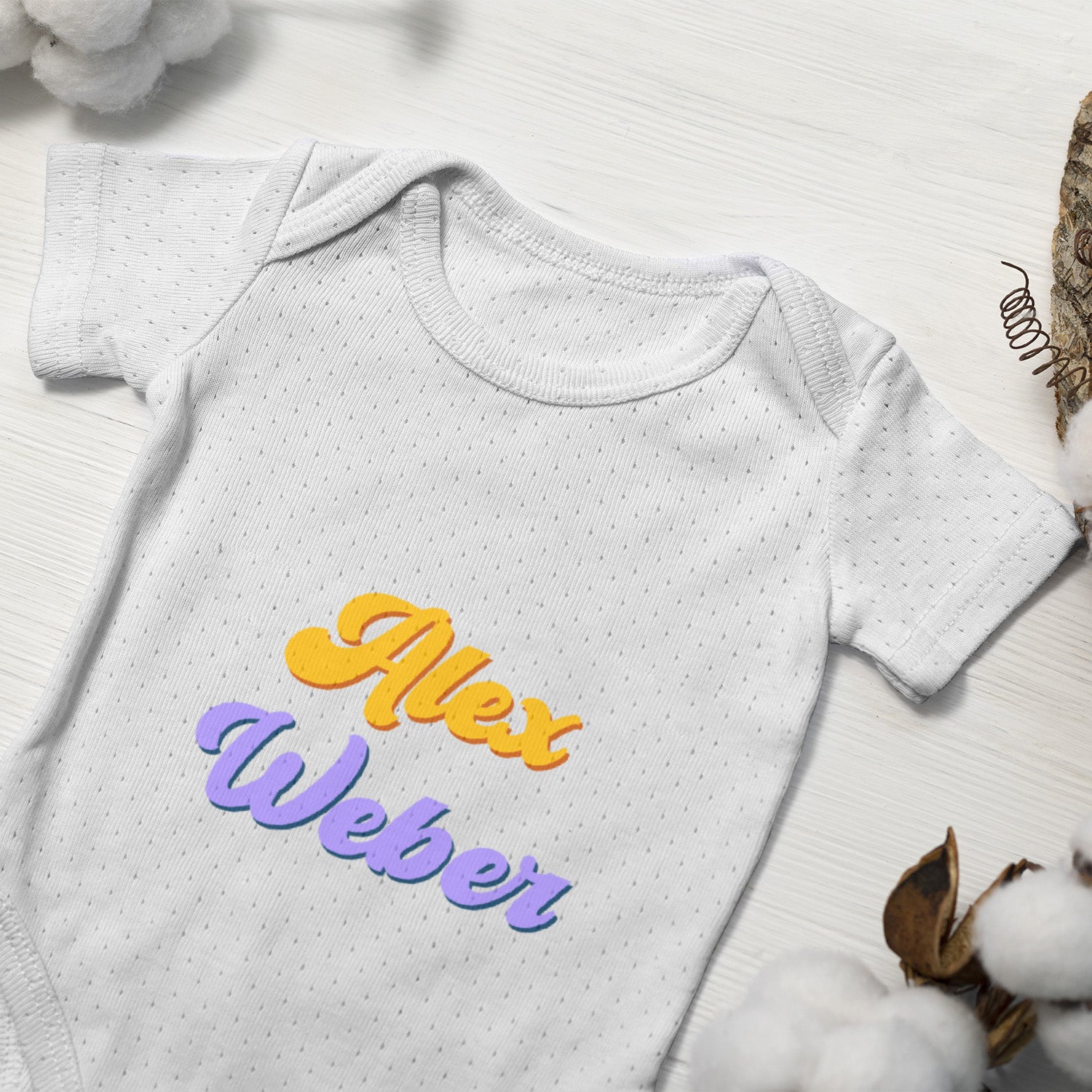 Personalized Baby Bodysuit Onesie For Newborn With Name