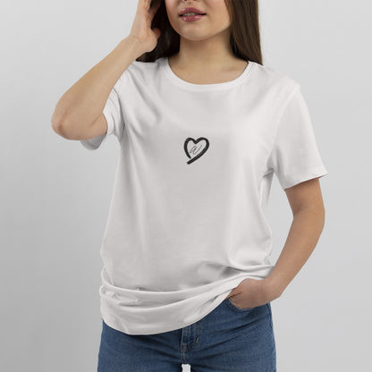 Personalized T-Shirt For Couples Initial With Heart