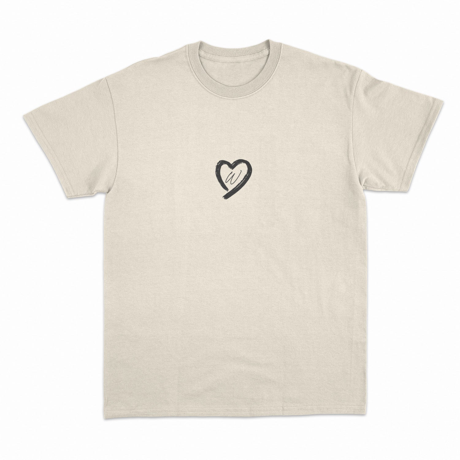 Personalized T-Shirt For Couples Initial With Heart