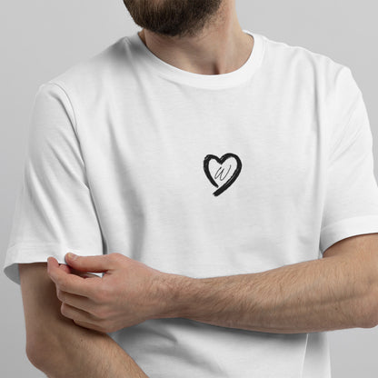 Personalized T-Shirt For Couples Initial With Heart