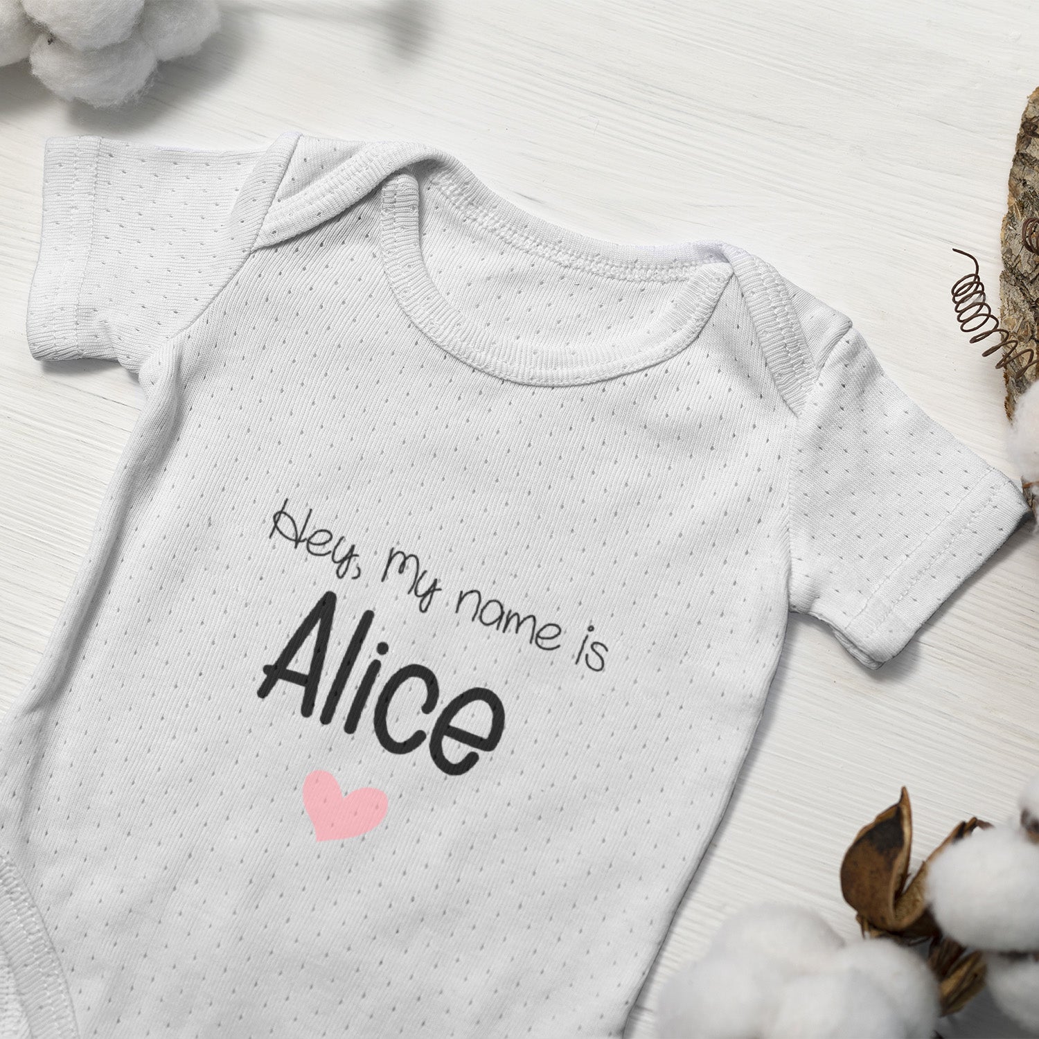 Personalized Baby Bodysuit Onesie For Newborn My Name is