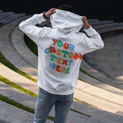 Personalized Hoodie with Cartoon Text