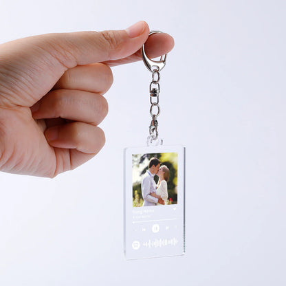 Personalized Keychain with Spotify Song Photo