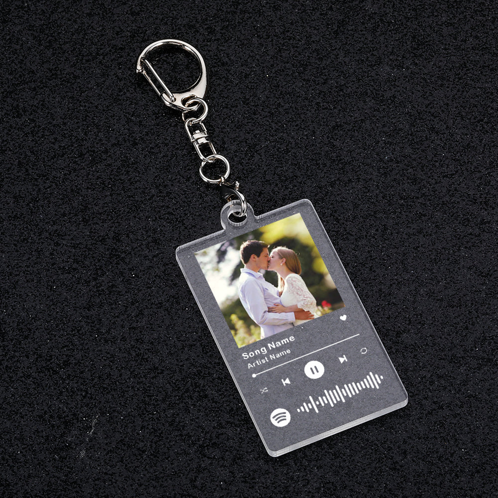 Personalized Keychain with Spotify Song Photo