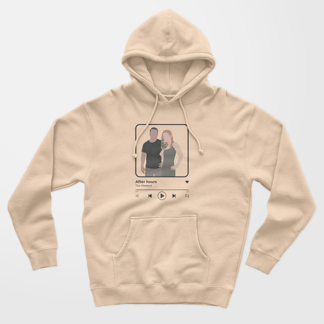 Personalized Hoodie Sweatshirt Spotify Music Song With Illustration