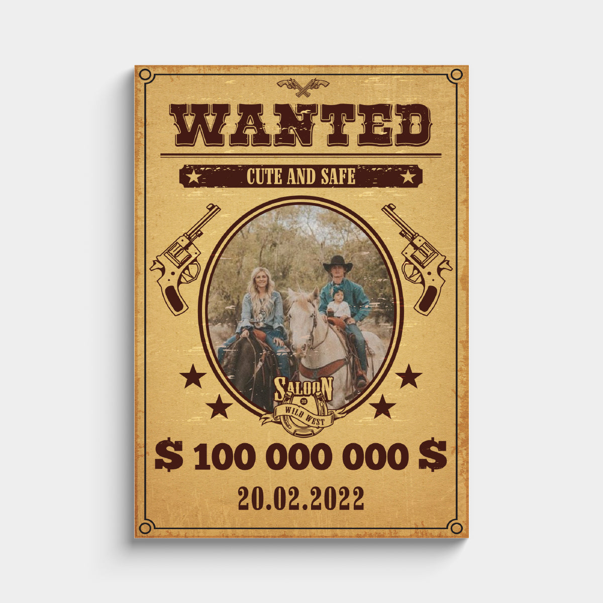 Personalized Most Wanted Western Poster With Photo