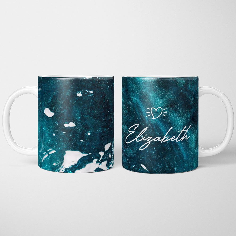 Personalized Aqua Marble Mug