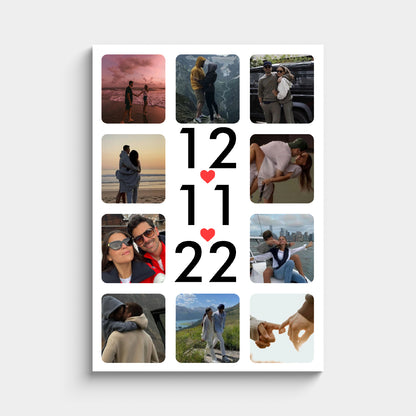 Personalized Photo Collage With Anniversary Date