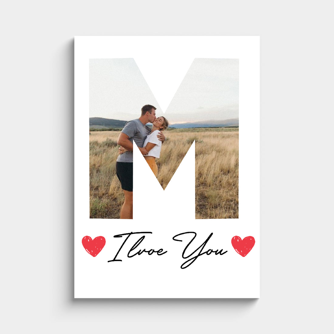 Custom Photo Poster With Initial And Love Message