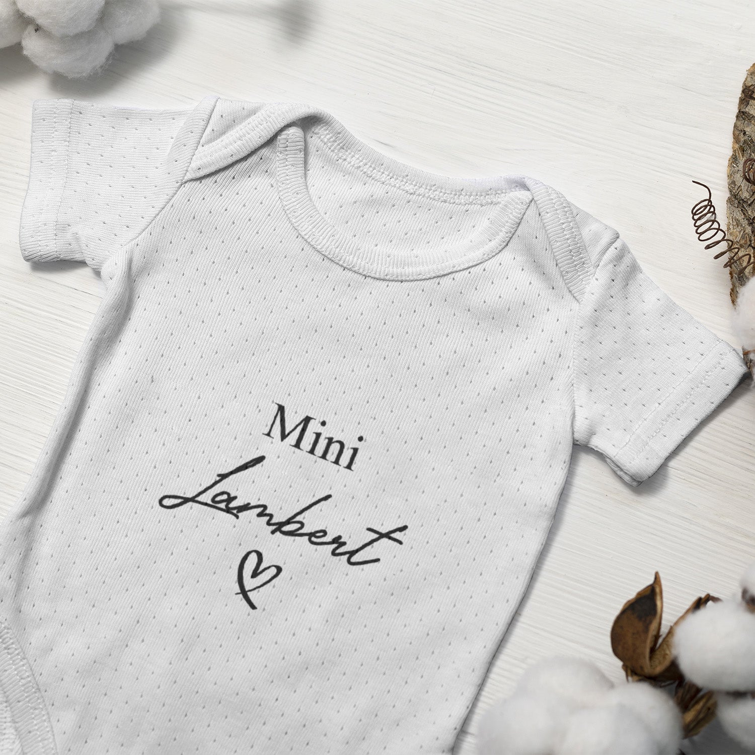 Personalized Baby Bodysuit Onesie For Newborn Mini With Last Name