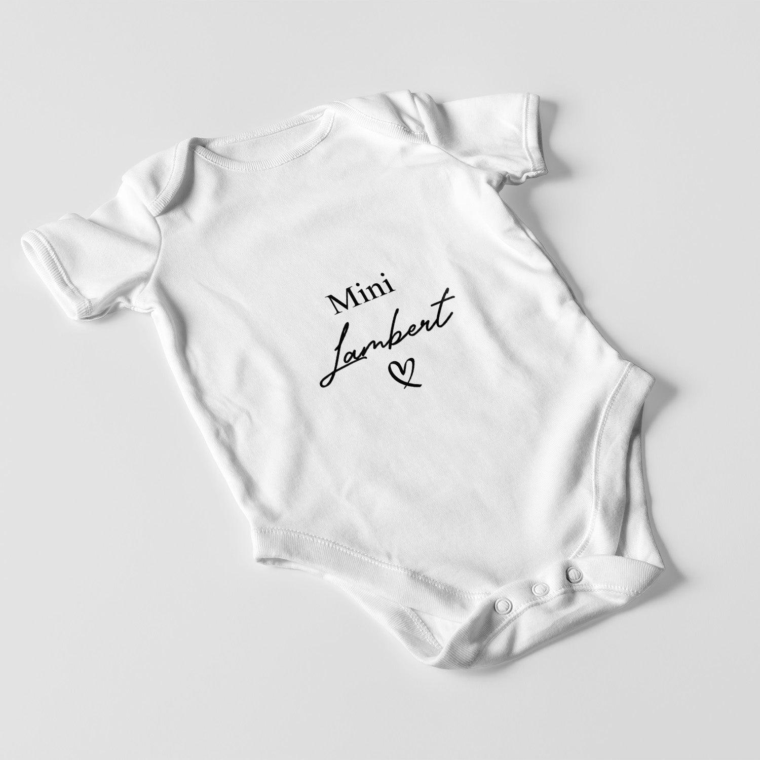 Personalized Baby Bodysuit Onesie For Newborn Mini With Last Name