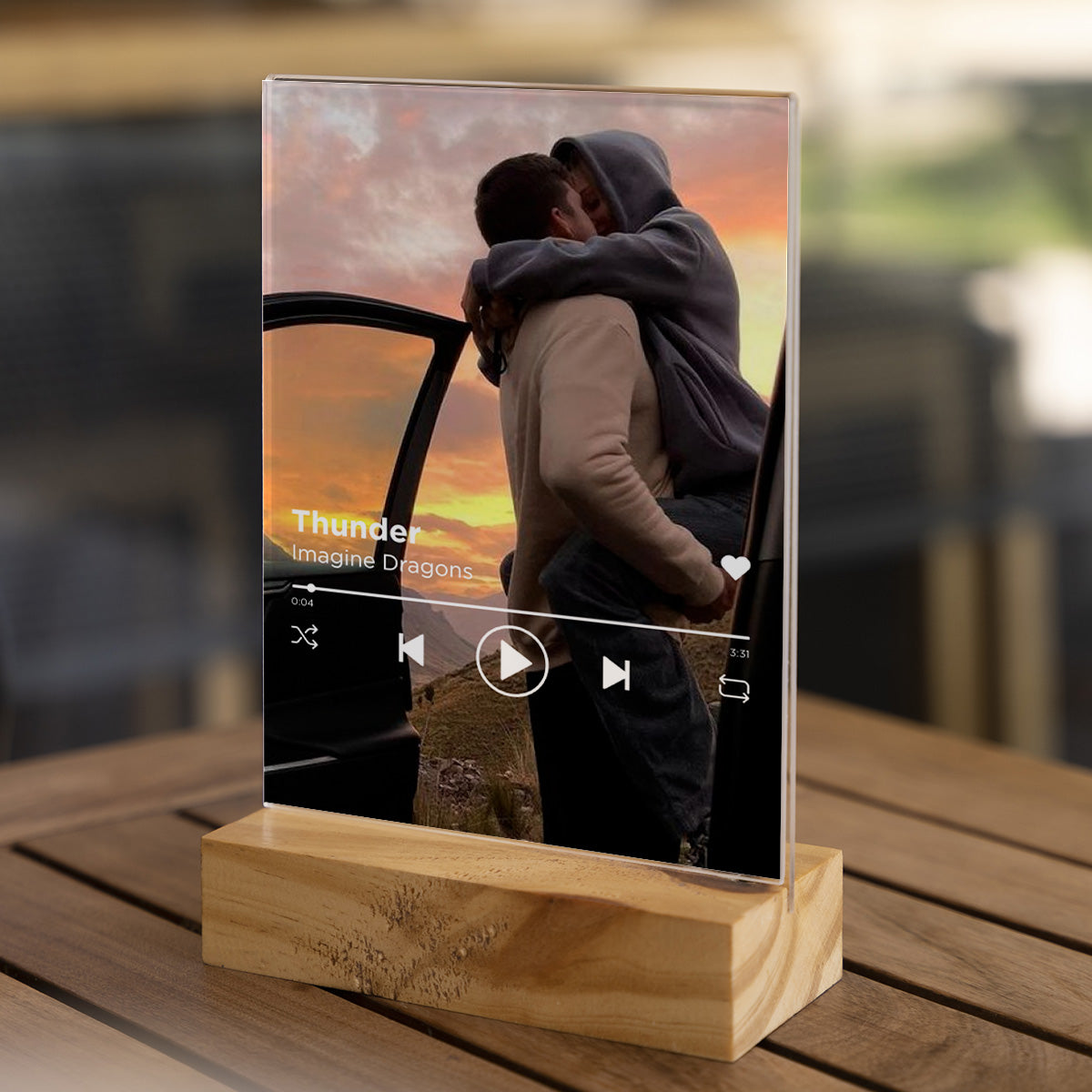 Personalized Transparent Spotify Song Plaque with Photo