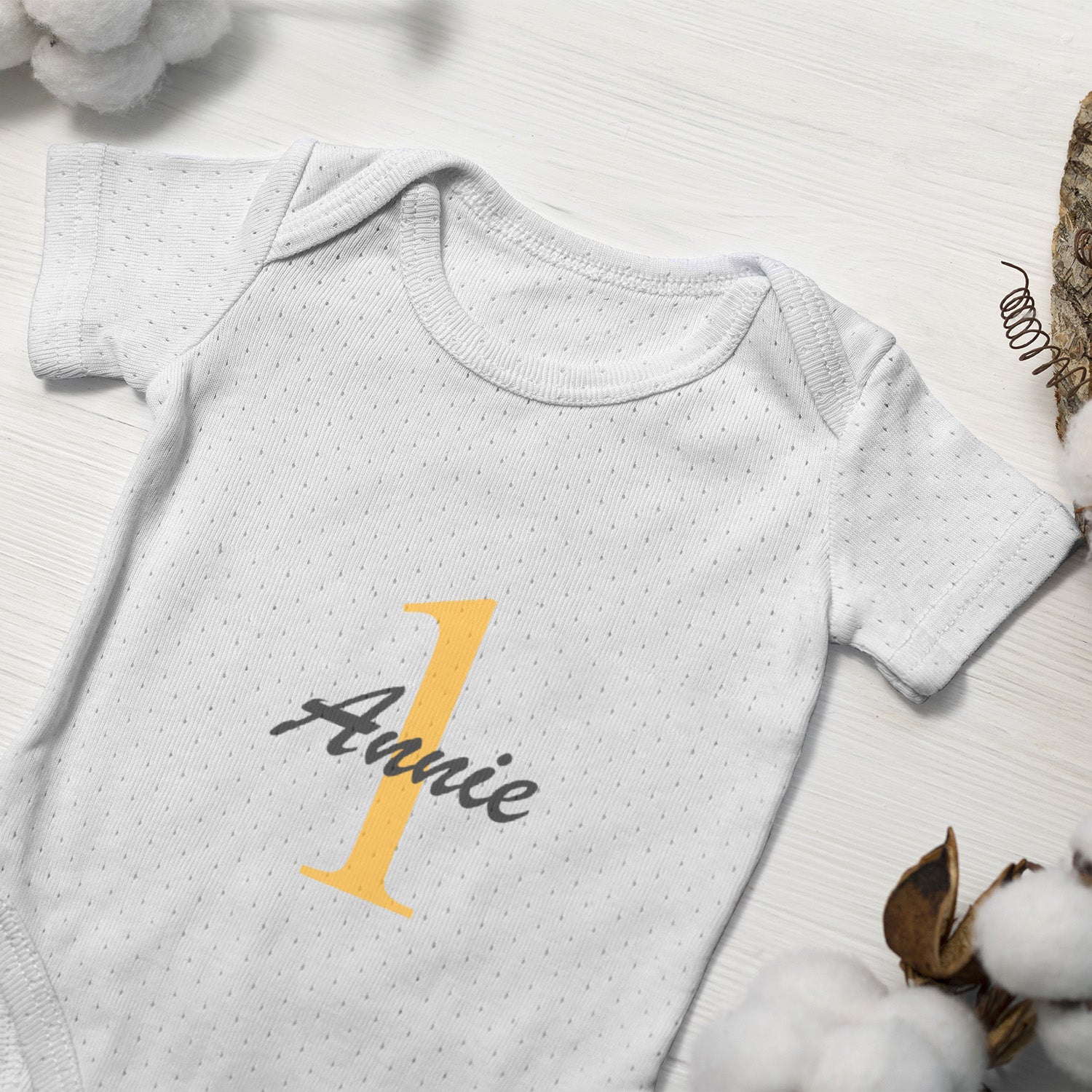 Personalized Baby Bodysuit Onesie For Newborn First Birthday With Name