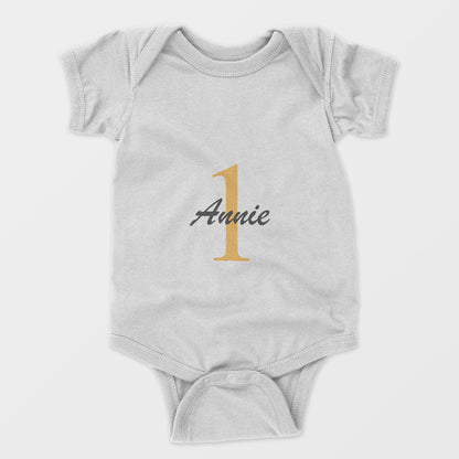 Personalized Baby Bodysuit Onesie For Newborn First Birthday With Name