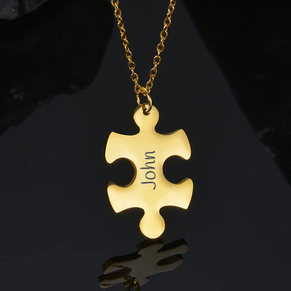 Personalized Engraved Puzzle Necklace