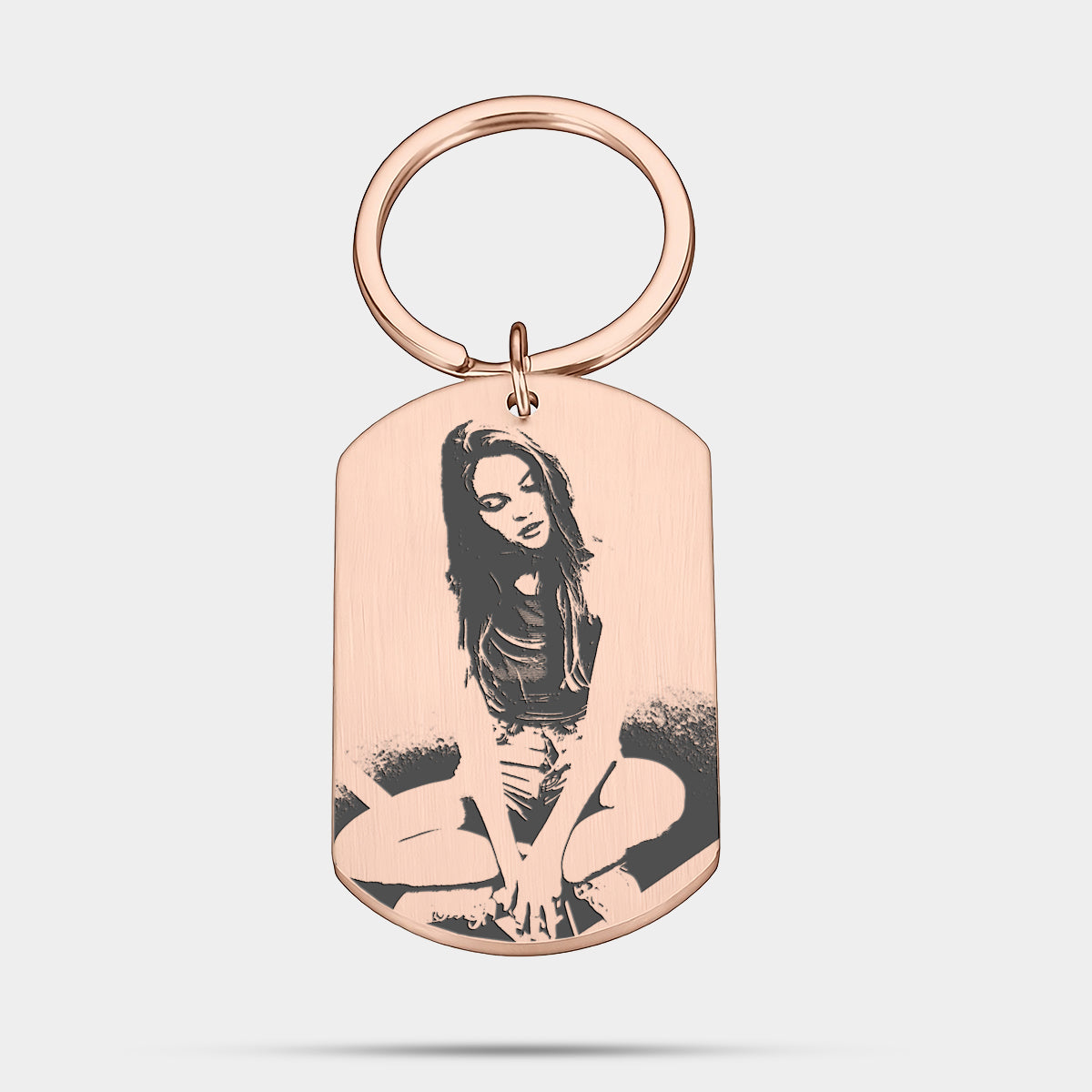 Personalized Photo Engraved Keychain