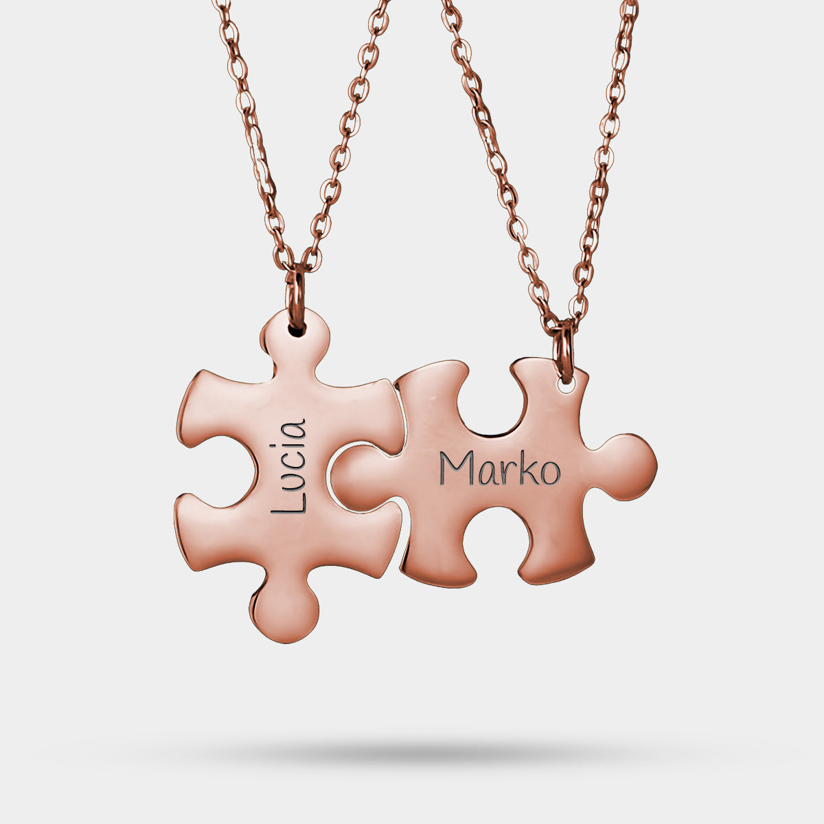 Personalized Engraved Puzzle Necklace