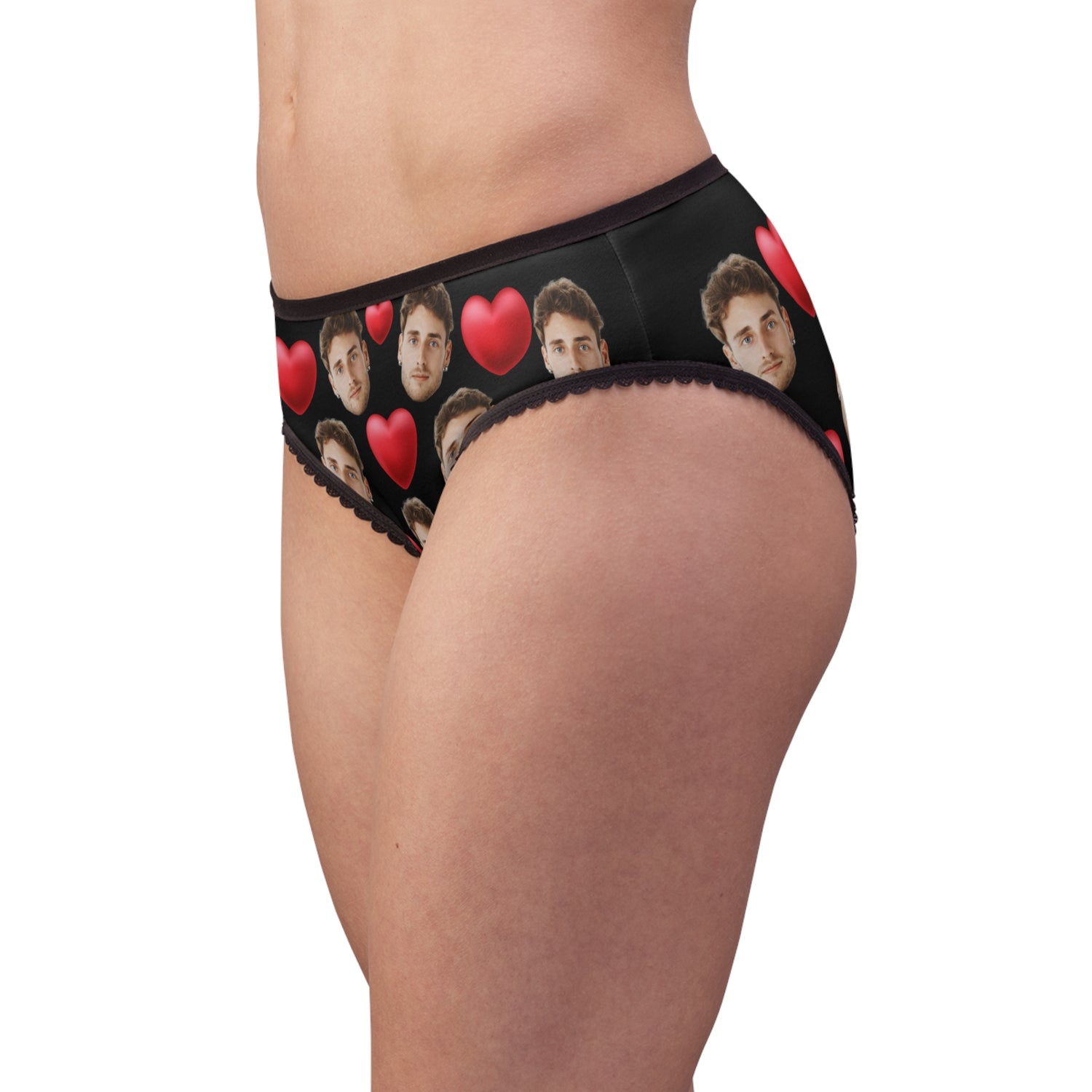 Funny Personalized Underwear For Women With Photo And Hearts