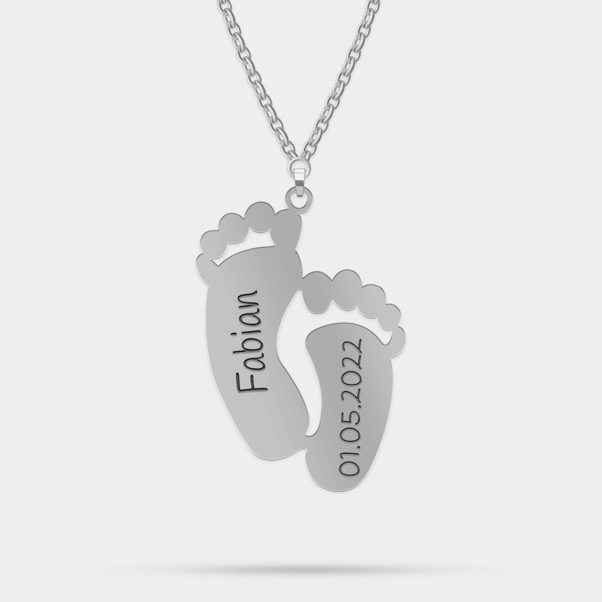 Personalized Baby Feet Necklace