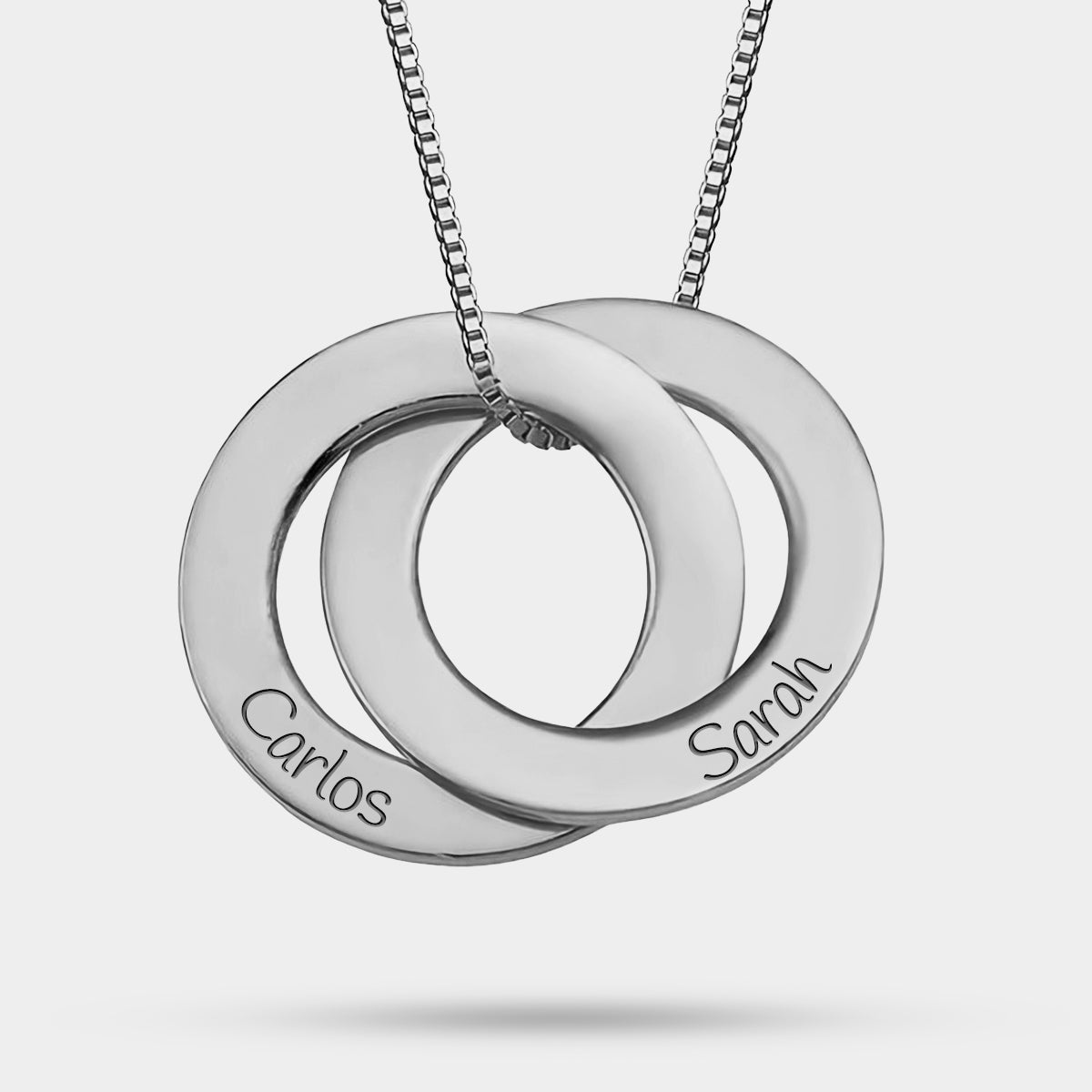 Personalized Double Ring Necklace