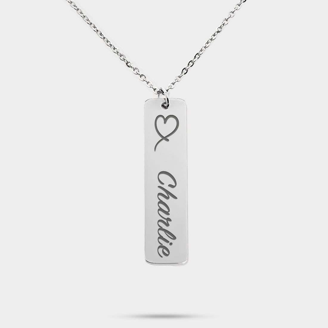 Personalized Engraved Necklace Bar with Name