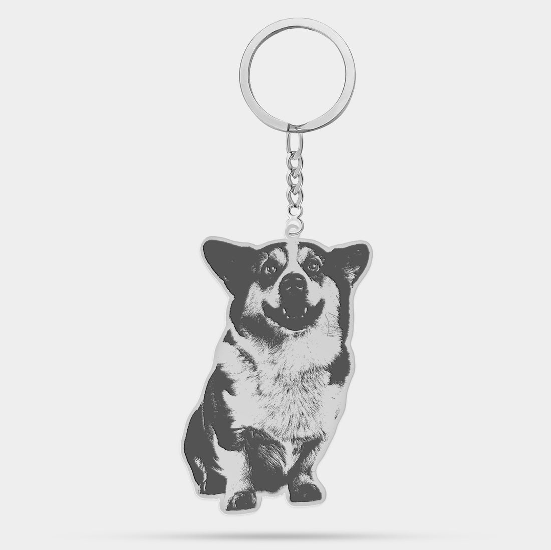 Personalized Keychain with Engraved Pet Photo