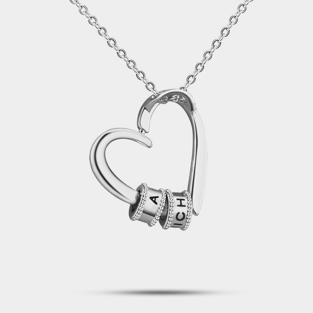 Personalized Heart Necklace with Names