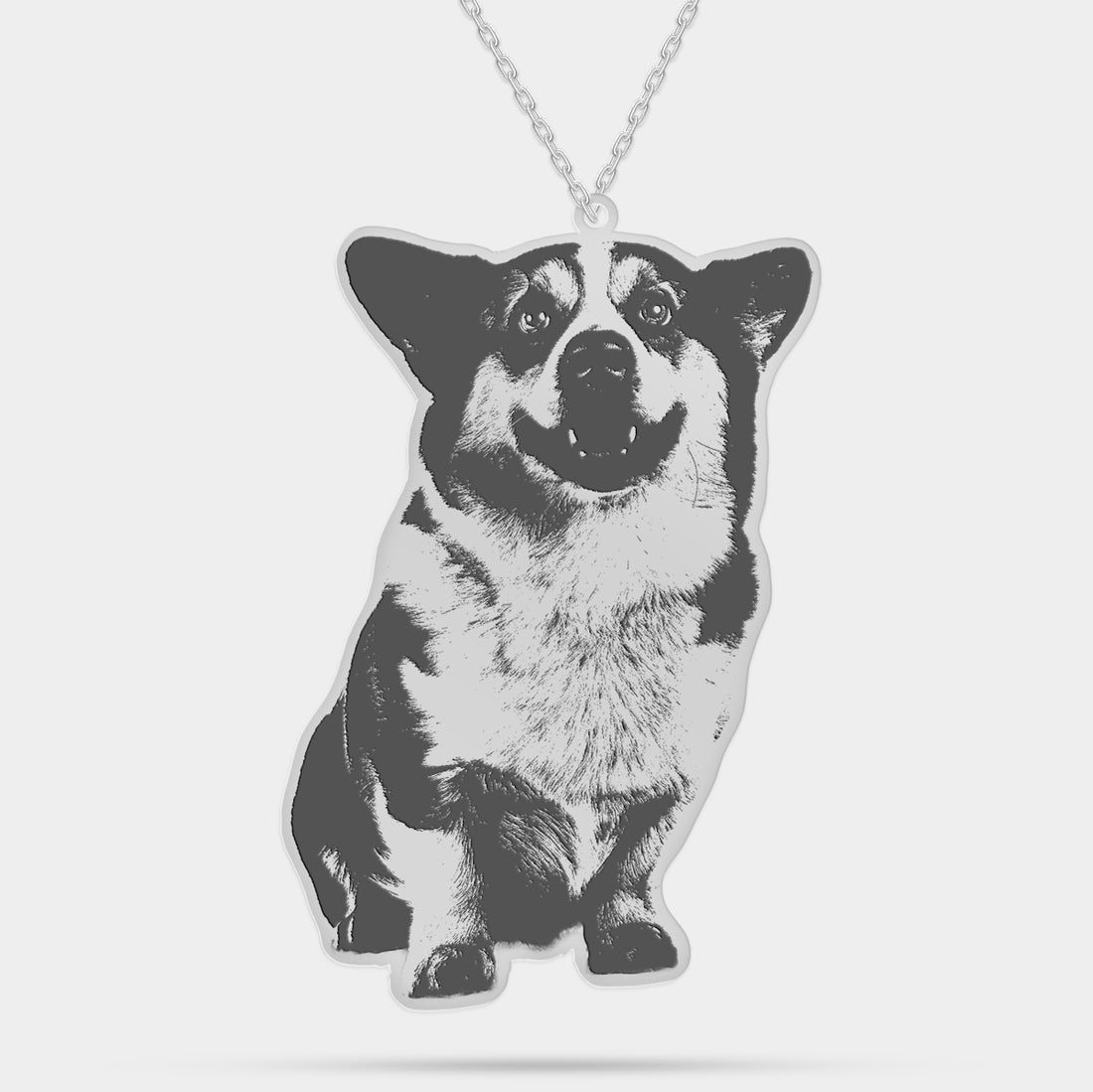 Personalized Necklace with Engraved Pet Photo